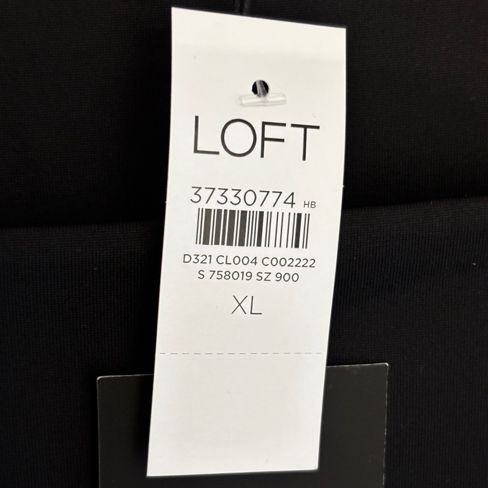 LOFT Versa 360 Knit Square Neck Tee, Black XL - Picture 5 of 10